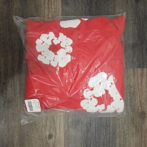 Red Denim Tears Hoodie Full Cotton -Medium